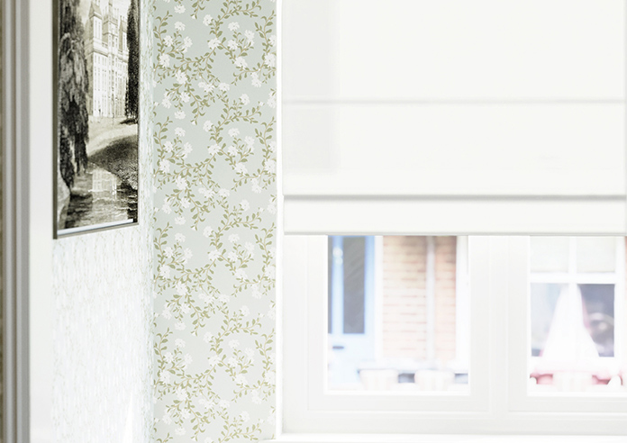 Faux Suede, White - Roman Blind - Image 5